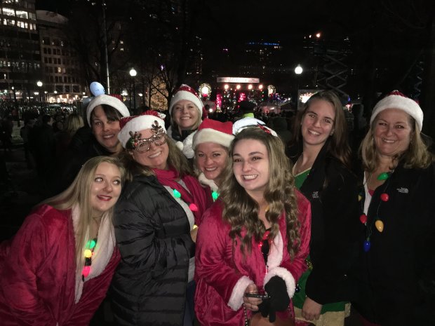 Picture Boston common, rose kennedy greenway winter lights, commonwealth ave. Boston Private Christmas Party Holiday Lights Trolley